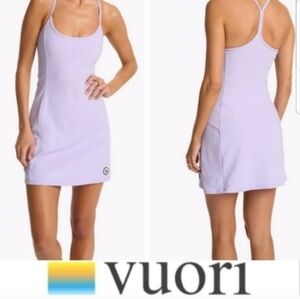 Vuori Women's One Shot Tennis Dress Breathable Active built in Shorts Zinnia NWT